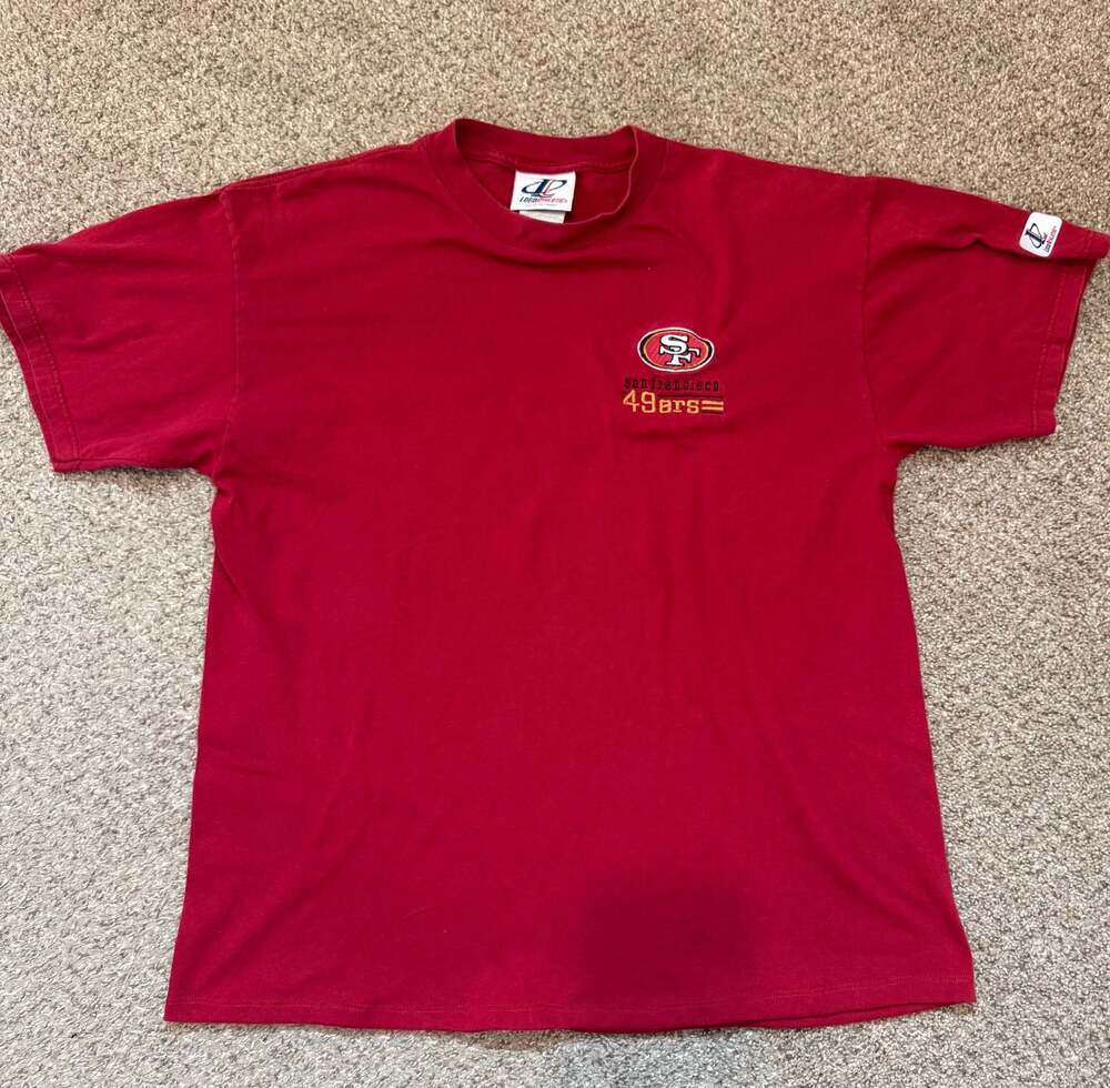Vintage Logo Athletic San Francisco 49ers NFL Embroidered T-Shirt